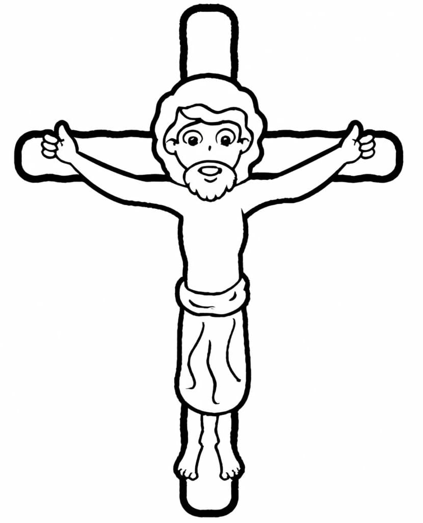 Desenho deCristo Crucificado para colorir