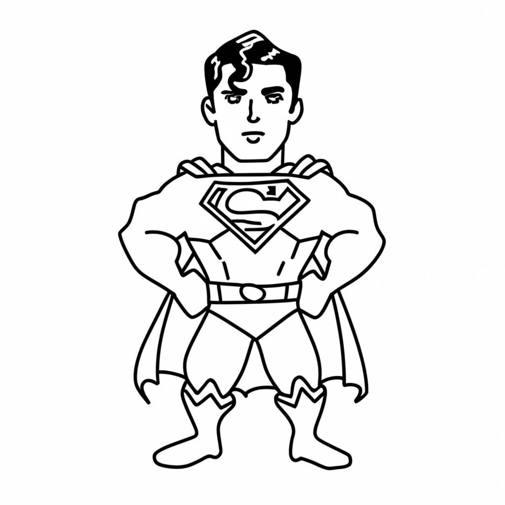 Desenho de DC Superman para colorir