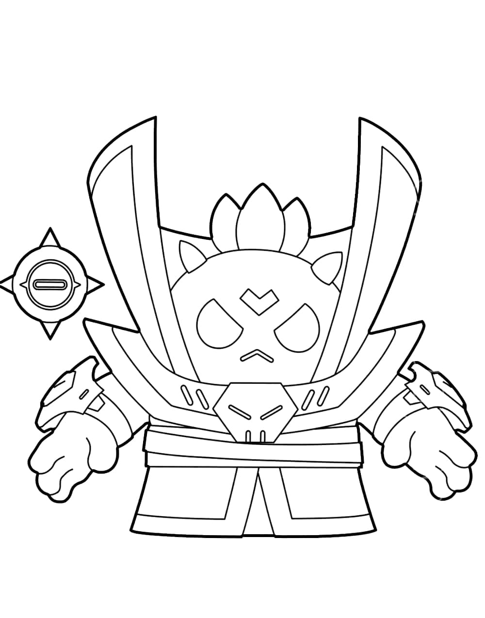 Desenho deDark Lord Spike de Brawl Stars para colorir