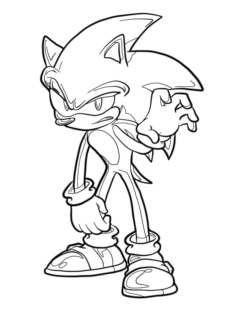 Desenho deDark Sonic Grátis para colorir