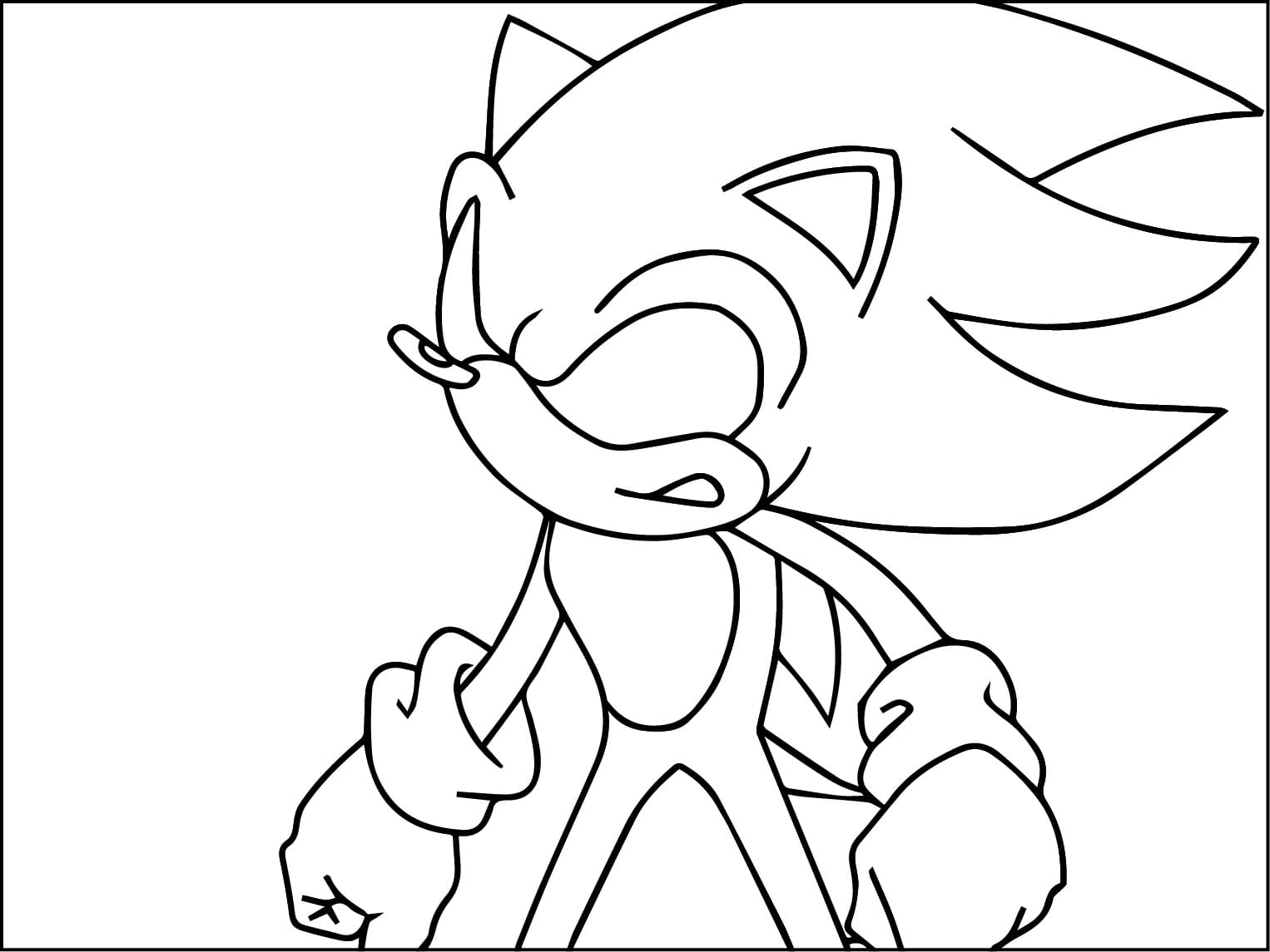 Desenho deDark Sonic Para Crianças de 1 Ano para colorir