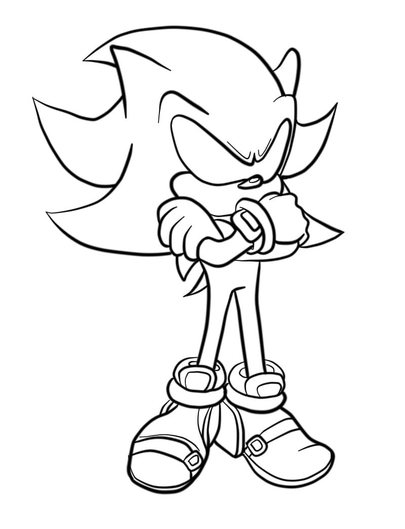 Desenho deDark Sonic Para Crianças para colorir