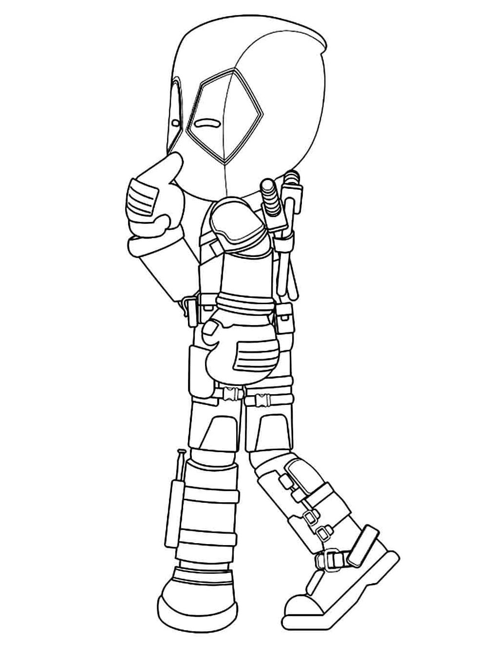 Desenho deDeadpool PK XD para colorir