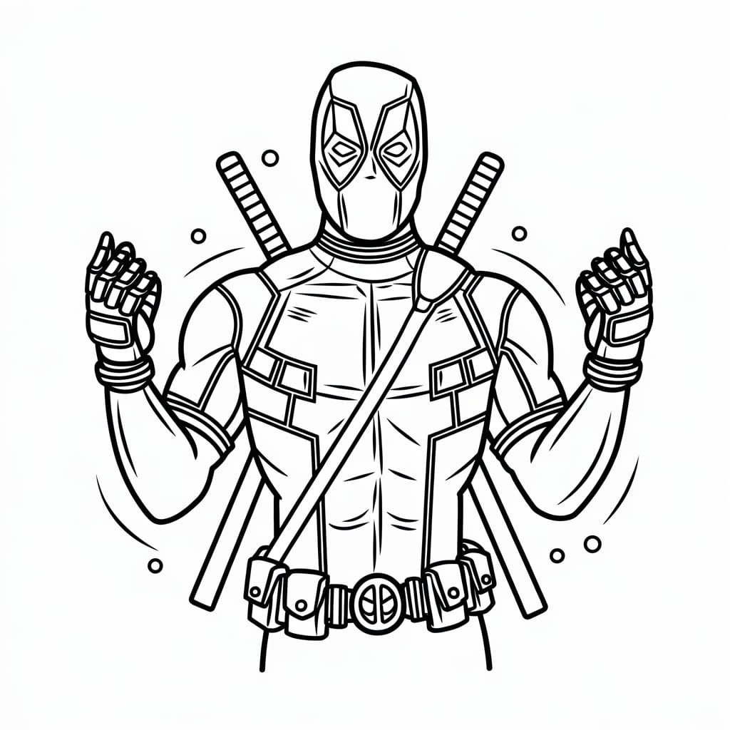 Desenho deDeadpool Para Imprimir para colorir