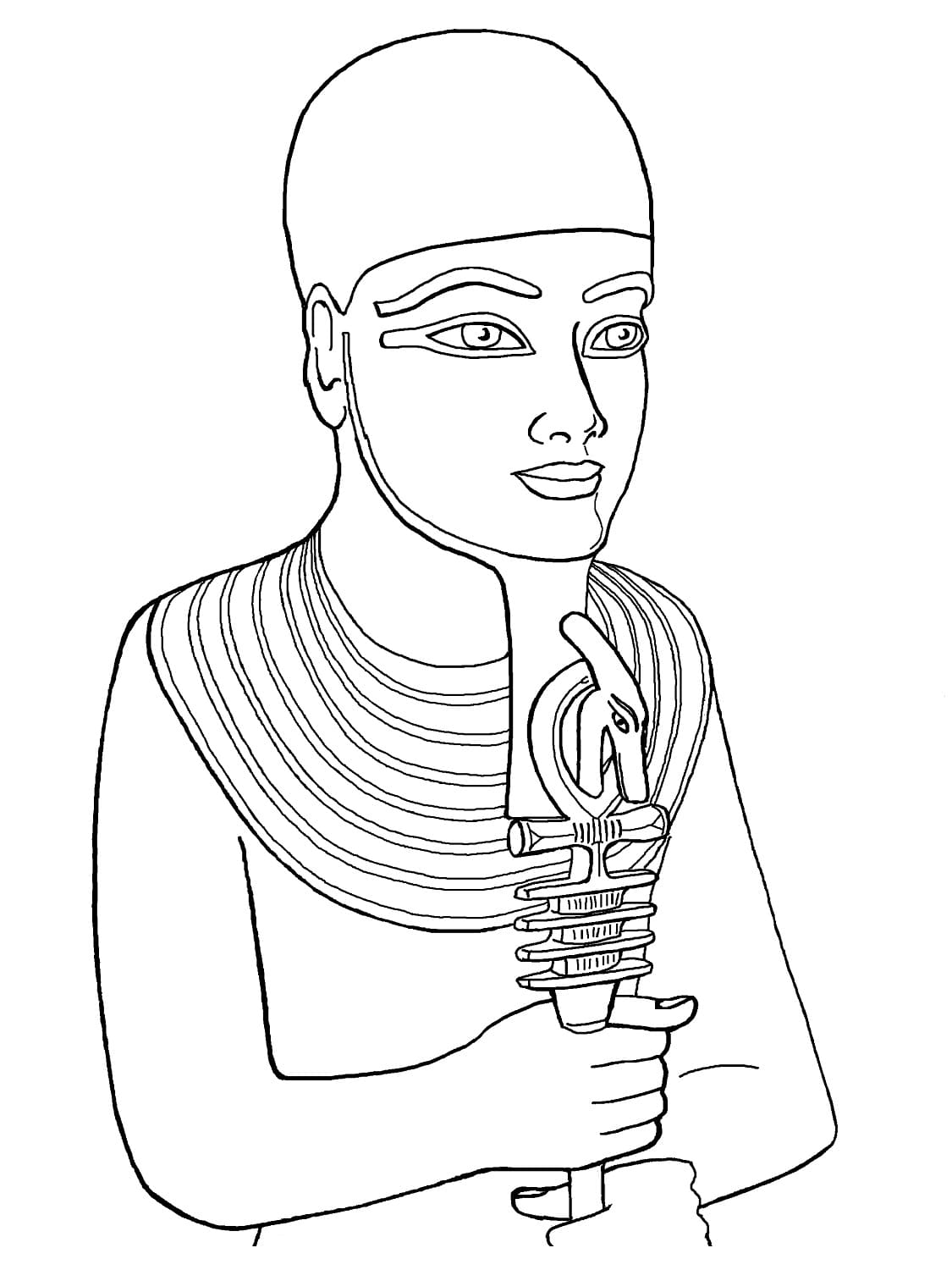 Desenho deDeus Egípcio Ptah para colorir