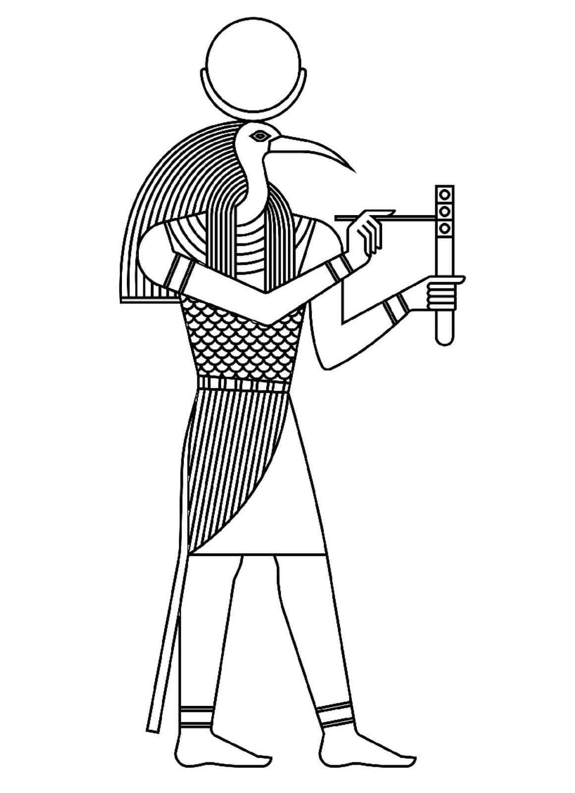 Desenho deDeus do Egito Thoth para colorir