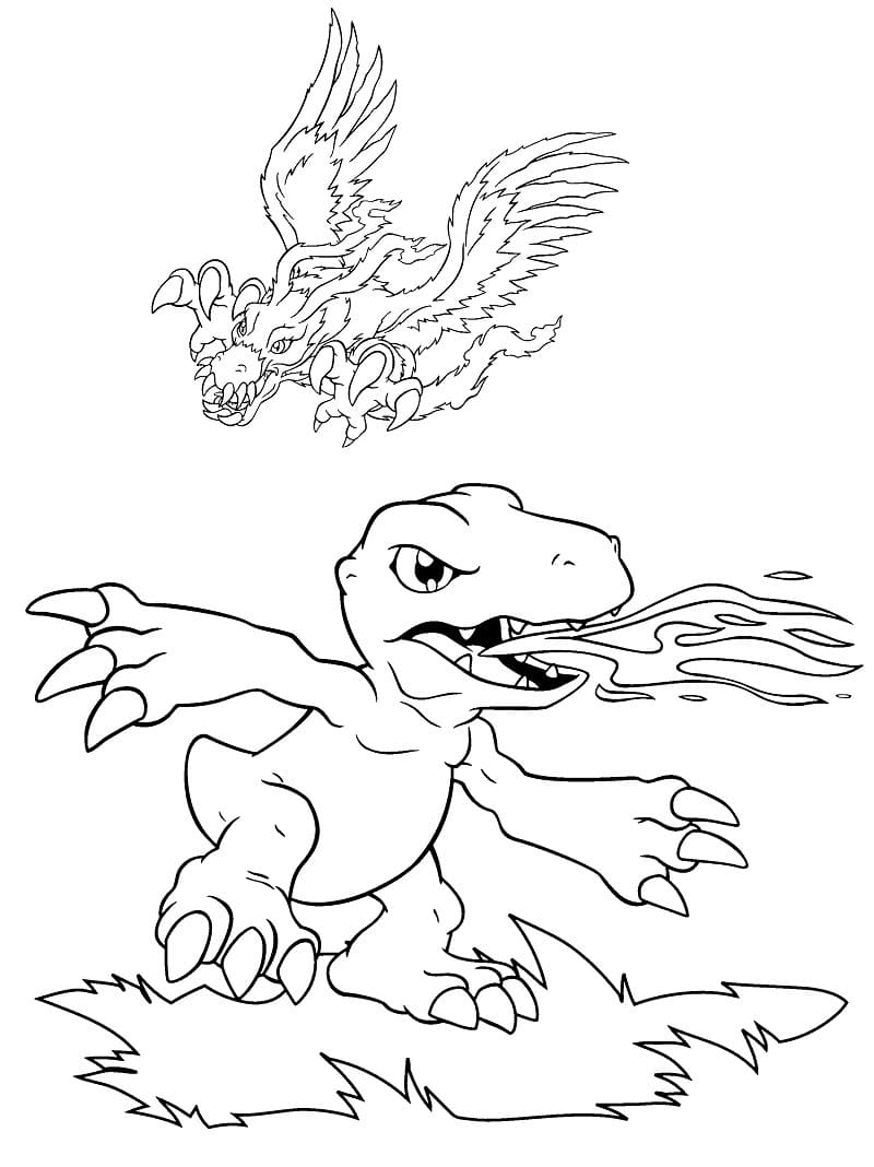 Desenho deDigimon Agumon para colorir