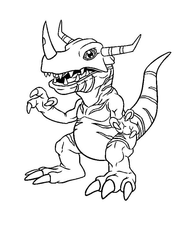 Desenho deDigimon Greymon para colorir