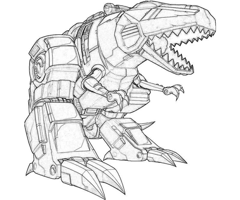 Desenho deDinobot de Transformers para colorir