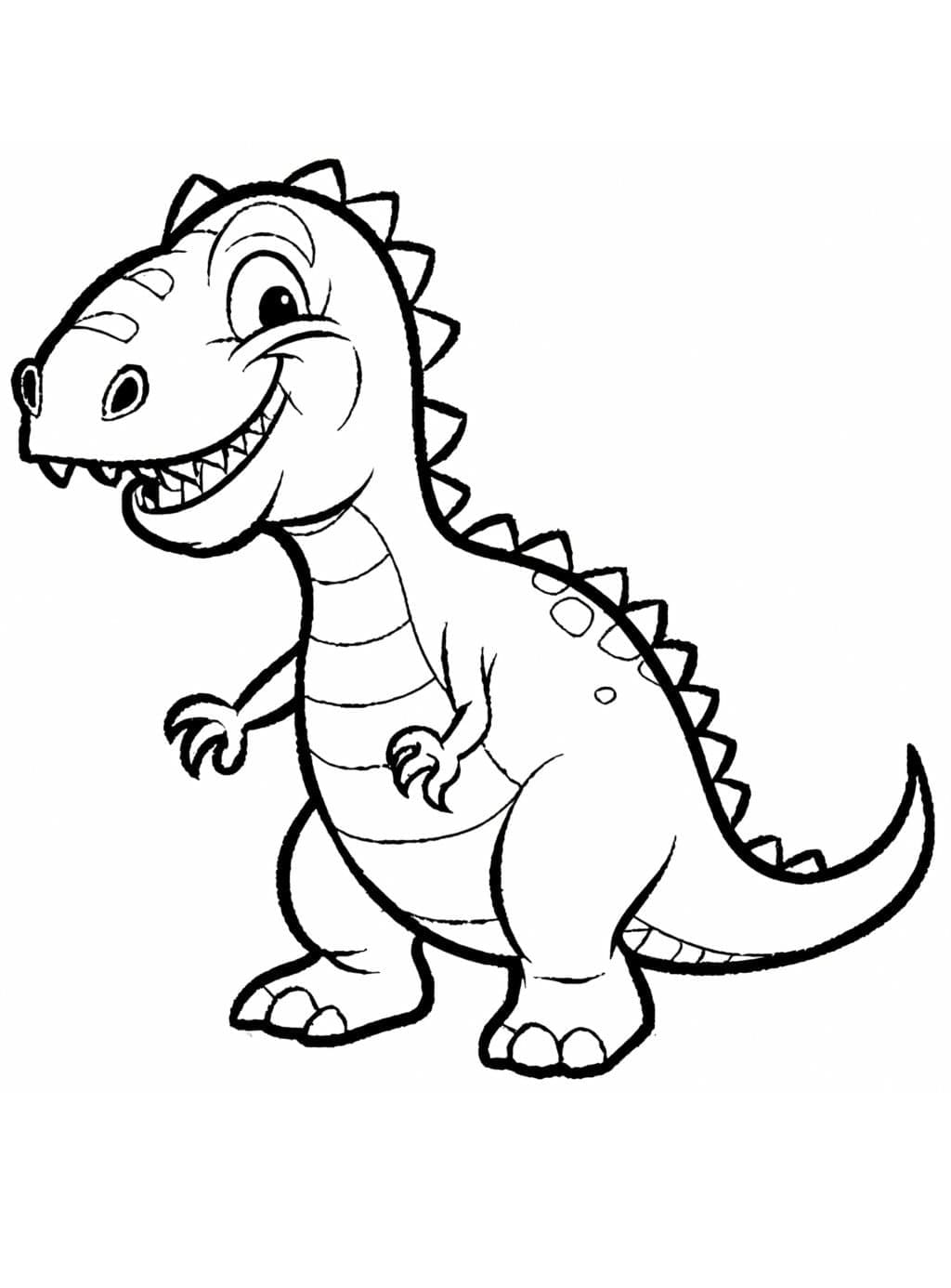 Desenho deDinossauro Engraçado para colorir