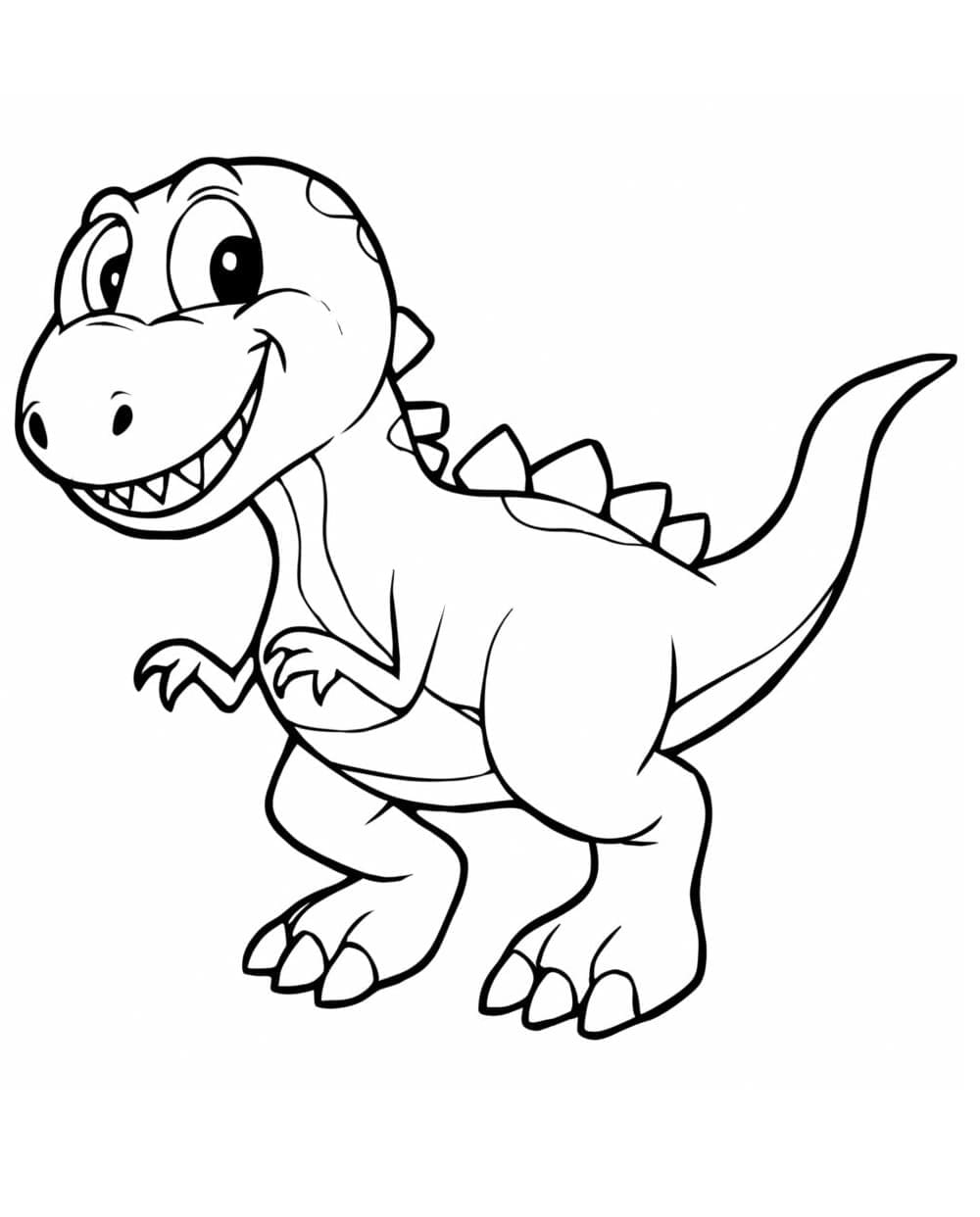 Desenho deDinossauro Muito Engraçado para colorir