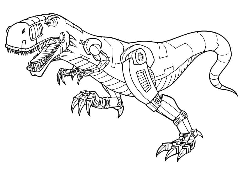 Desenho deDinossauro Robô para colorir