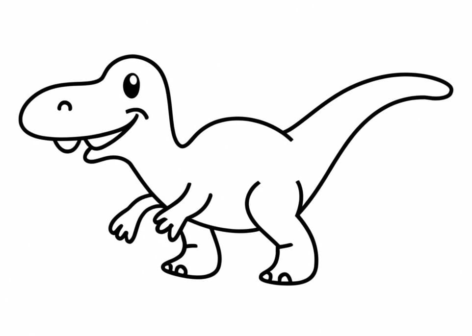 Desenho deDinossauro Simples para colorir