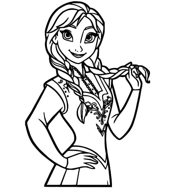 Desenho deDisney Anna para colorir