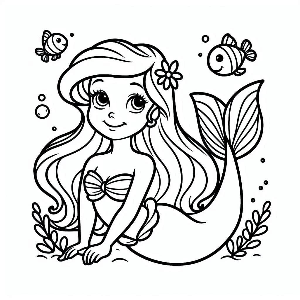 Desenho deDisney Ariel para colorir