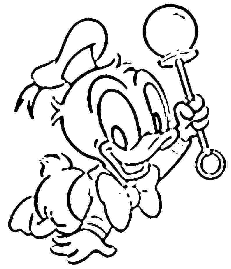 Desenho deDisney Bebê Donald para colorir