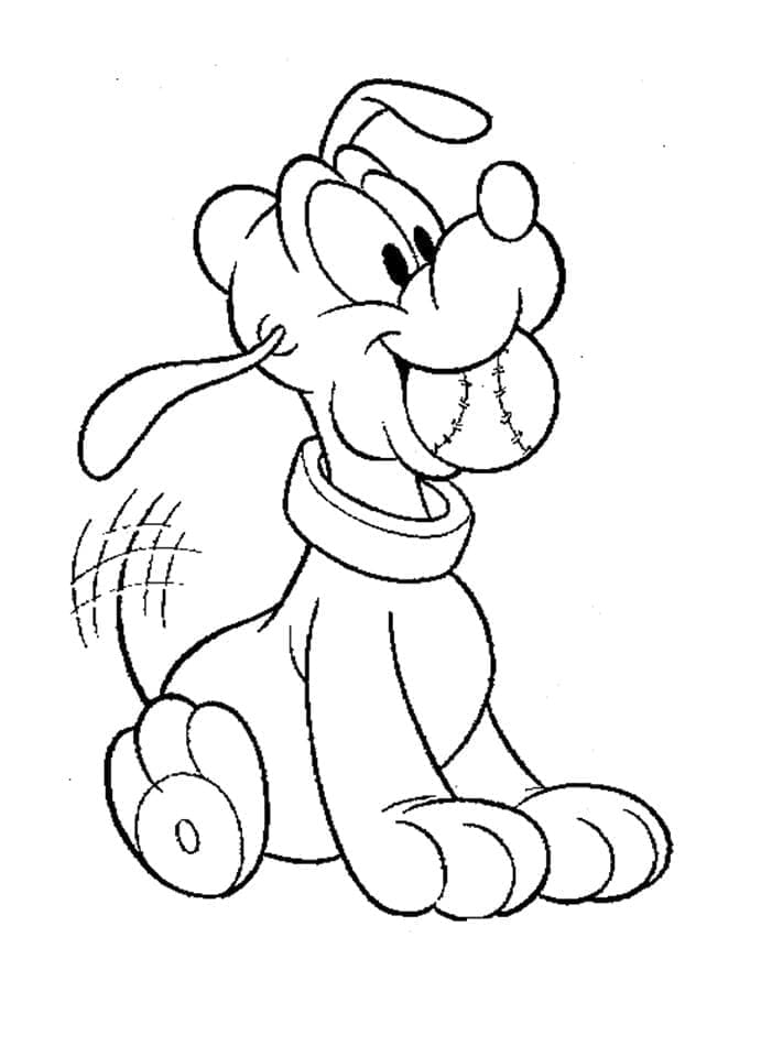 Desenho deDisney Bebê Pluto para colorir