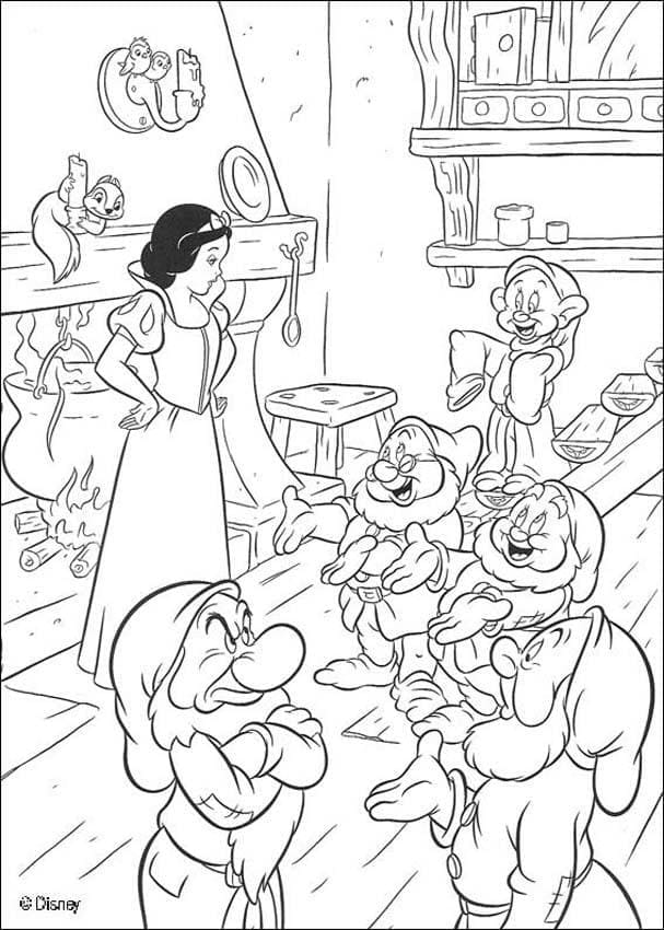 Desenho deDisney Branca de Neve para colorir