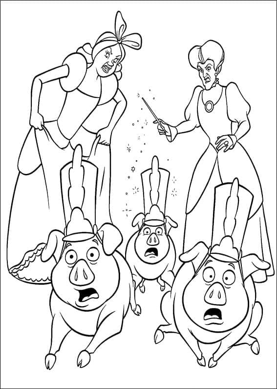 Desenho deDisney Cinderela para colorir