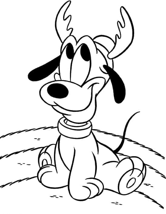 Desenho deDisney Pluto Bebê para colorir