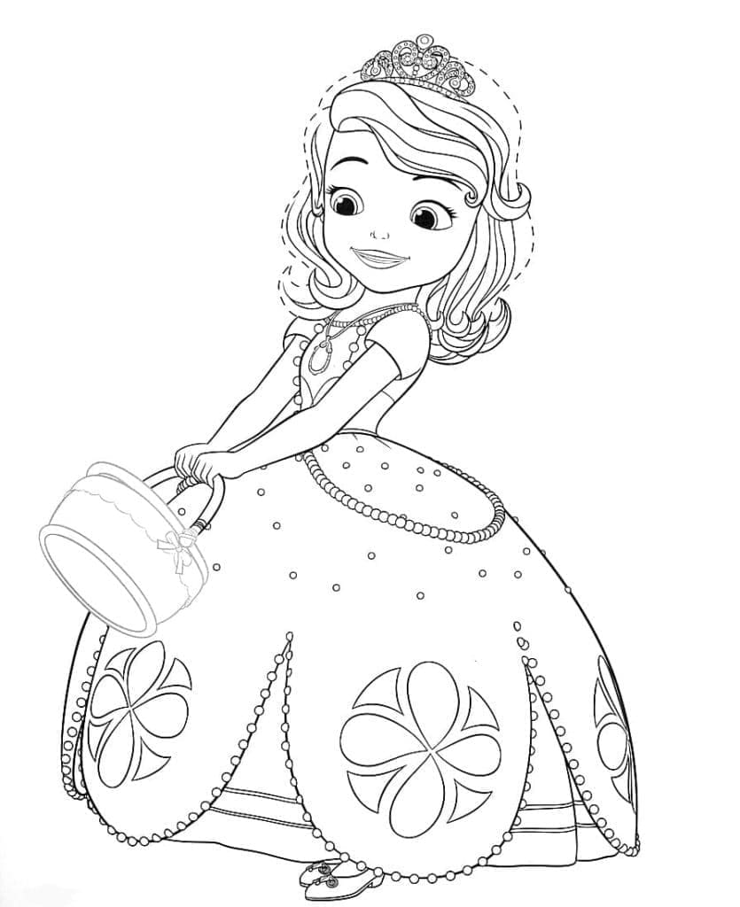 Desenho deDisney Princesa Sofia para colorir