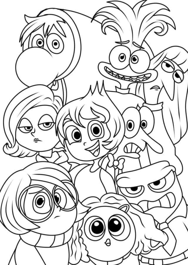 Desenho deDivertida Mente 2 Disney Pixar para colorir