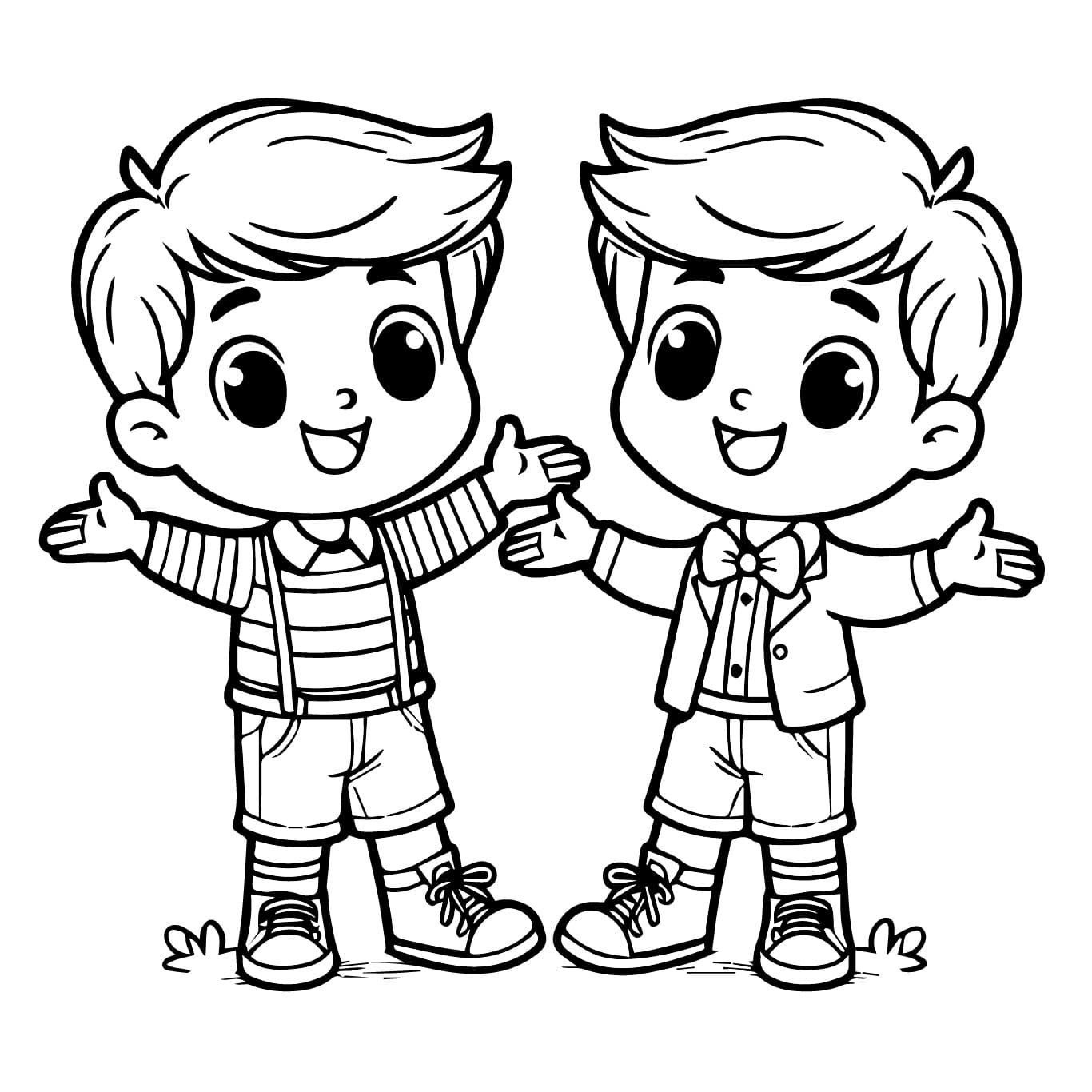 Desenho deDois Irmãos para colorir