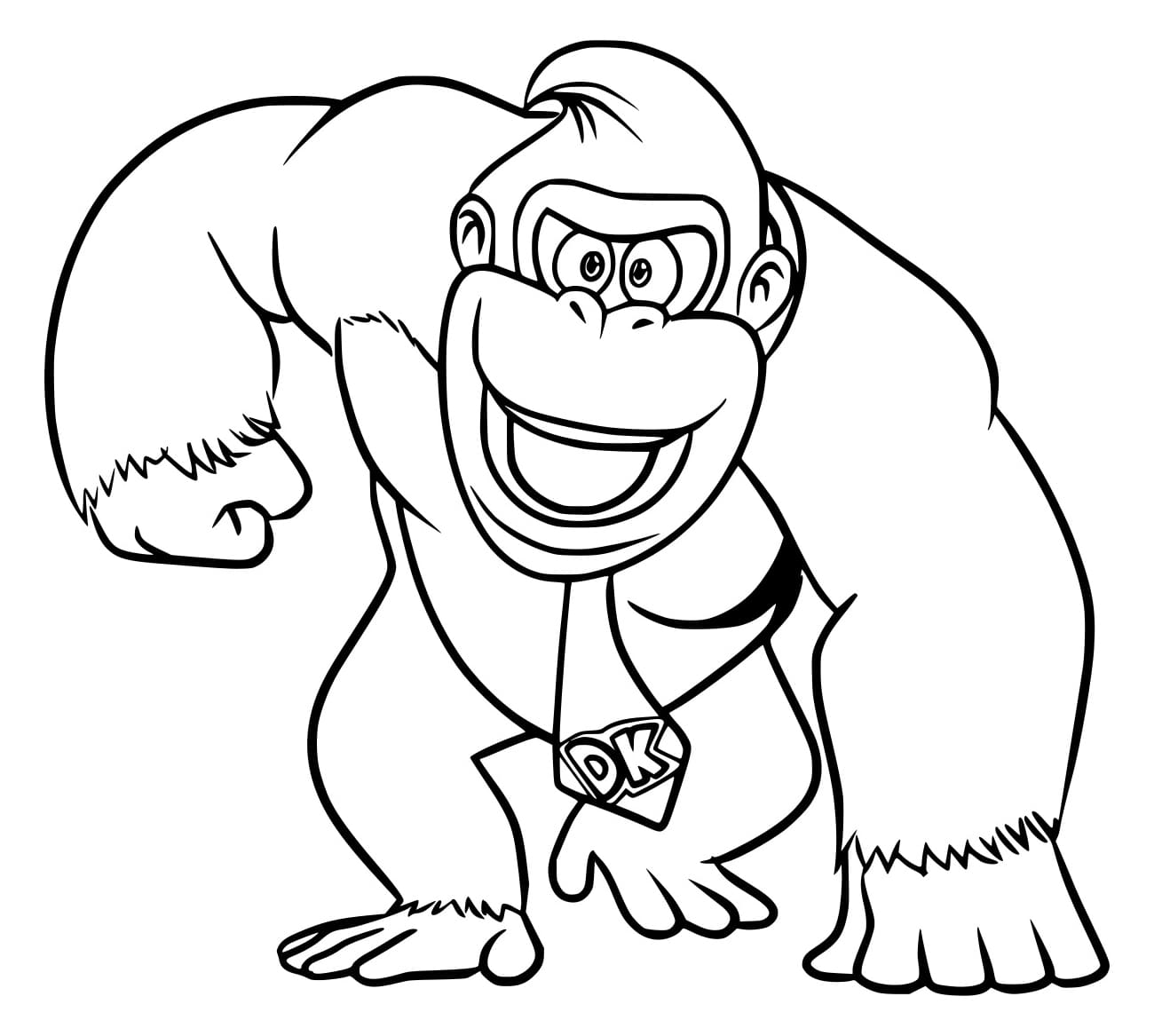 Desenho deDonkey Kong Andando para colorir