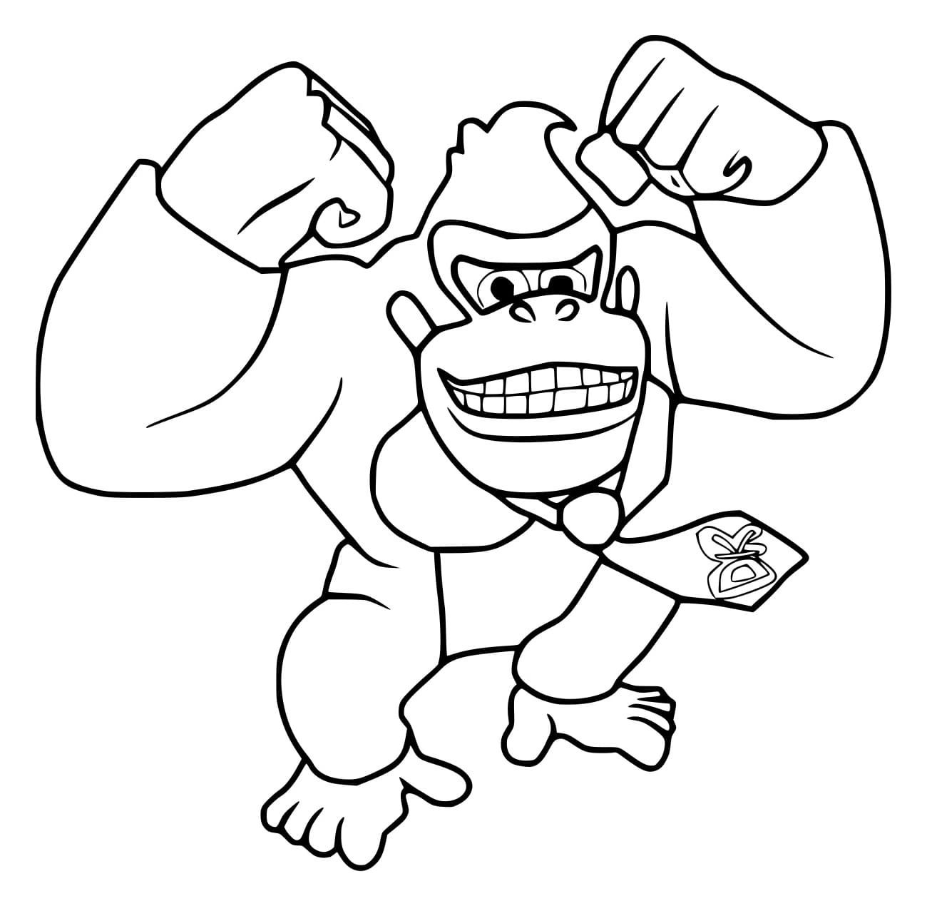 Desenho deDonkey Kong Forte para colorir