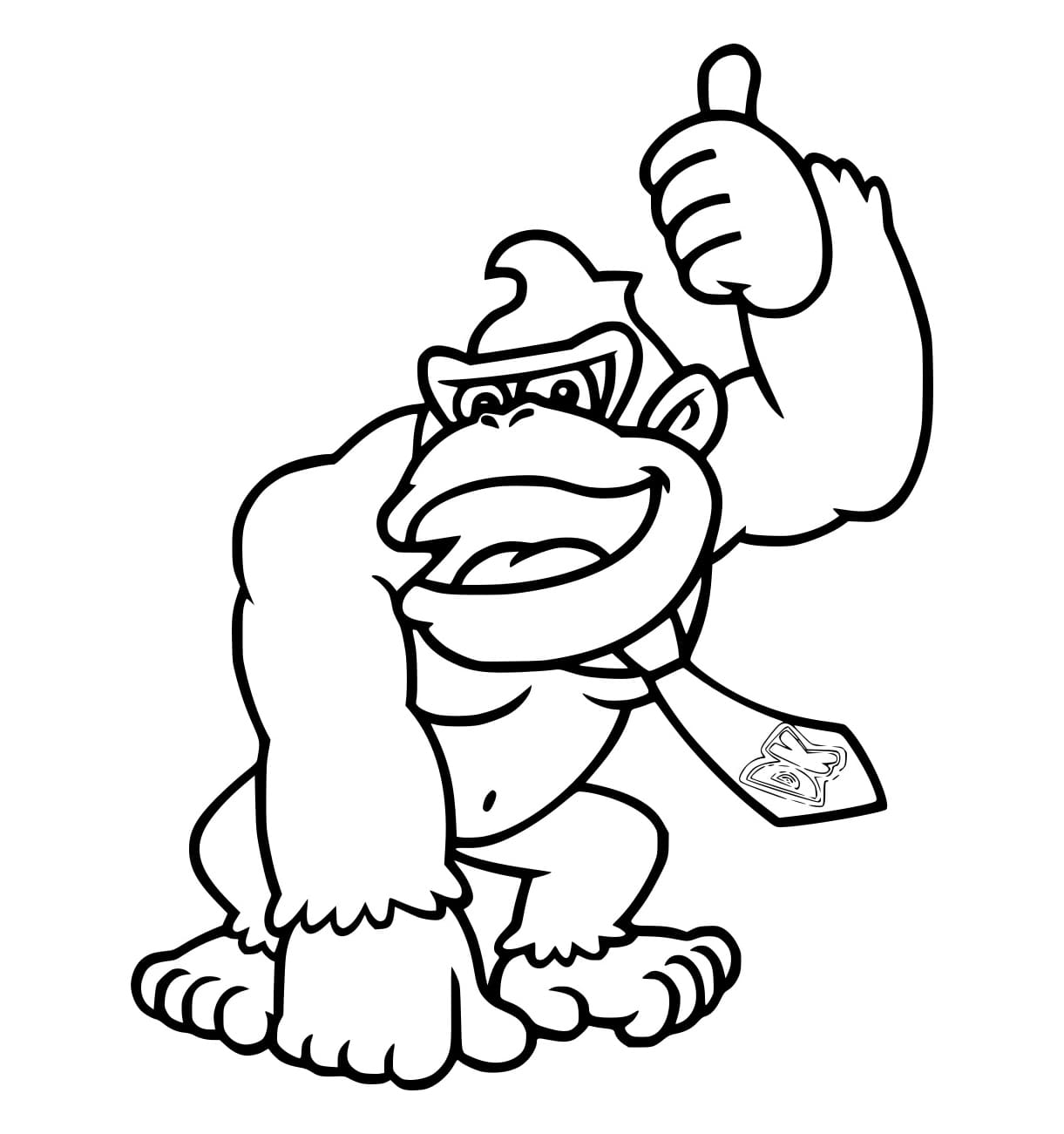 Desenho deDonkey Kong Gorila para colorir