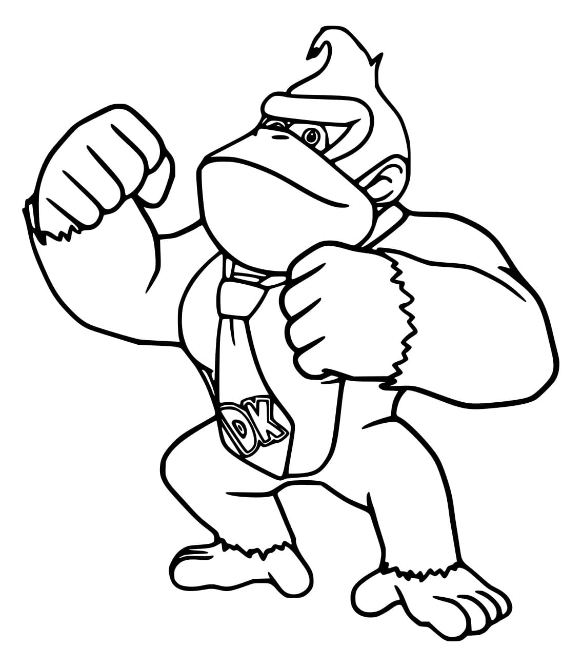 Desenho deDonkey Kong Simples para colorir