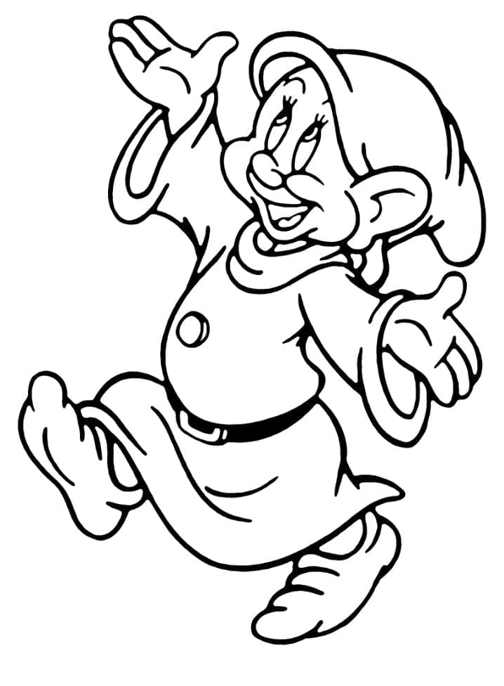 Desenho deDunga de Disney Branca de Neve para colorir