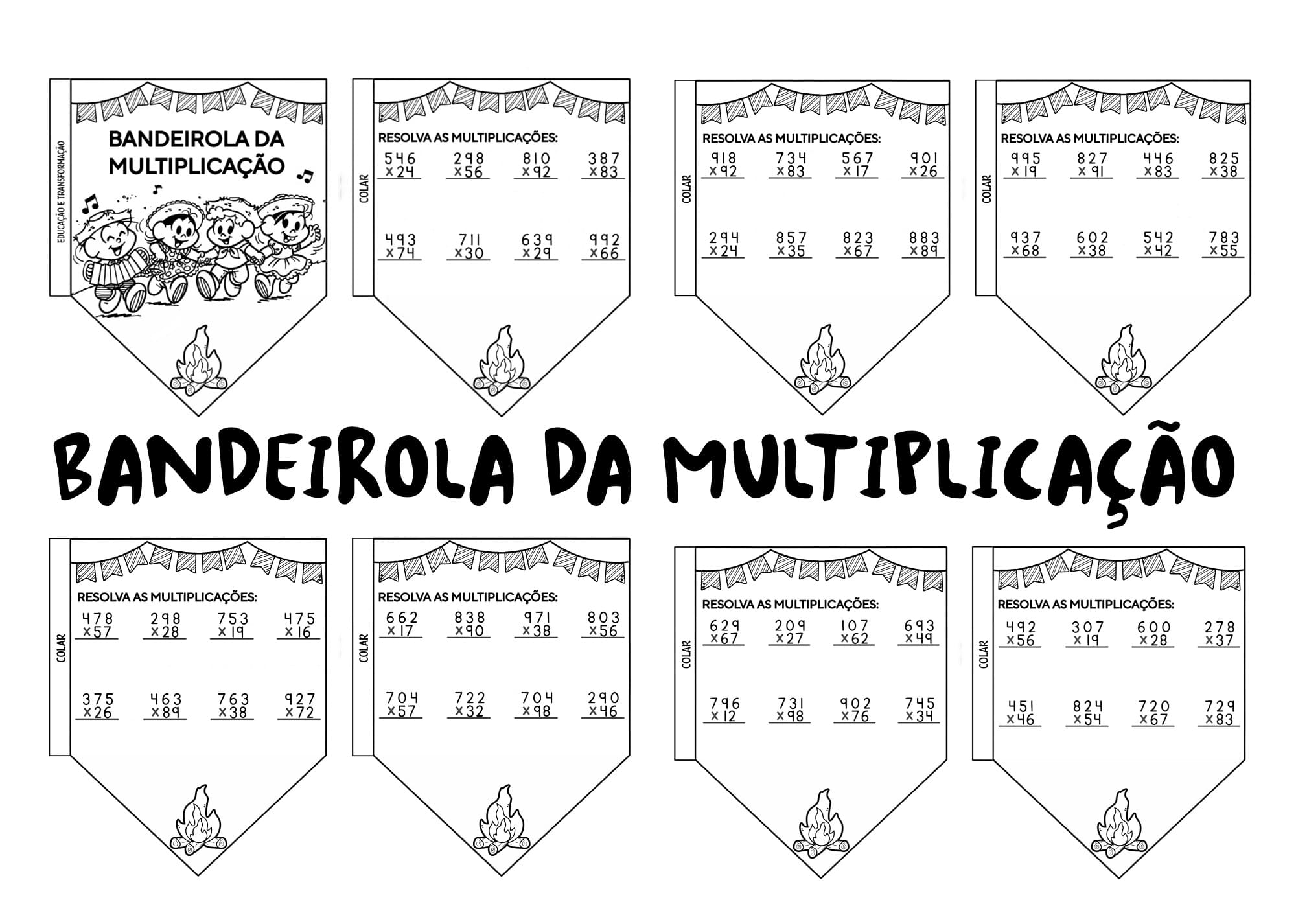 Desenho deEducação Sobre Multiplicação para colorir