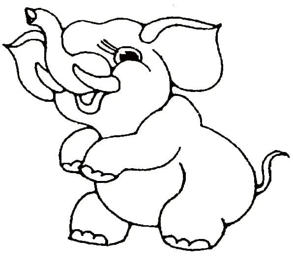 Desenho deElefante Engraçado para colorir