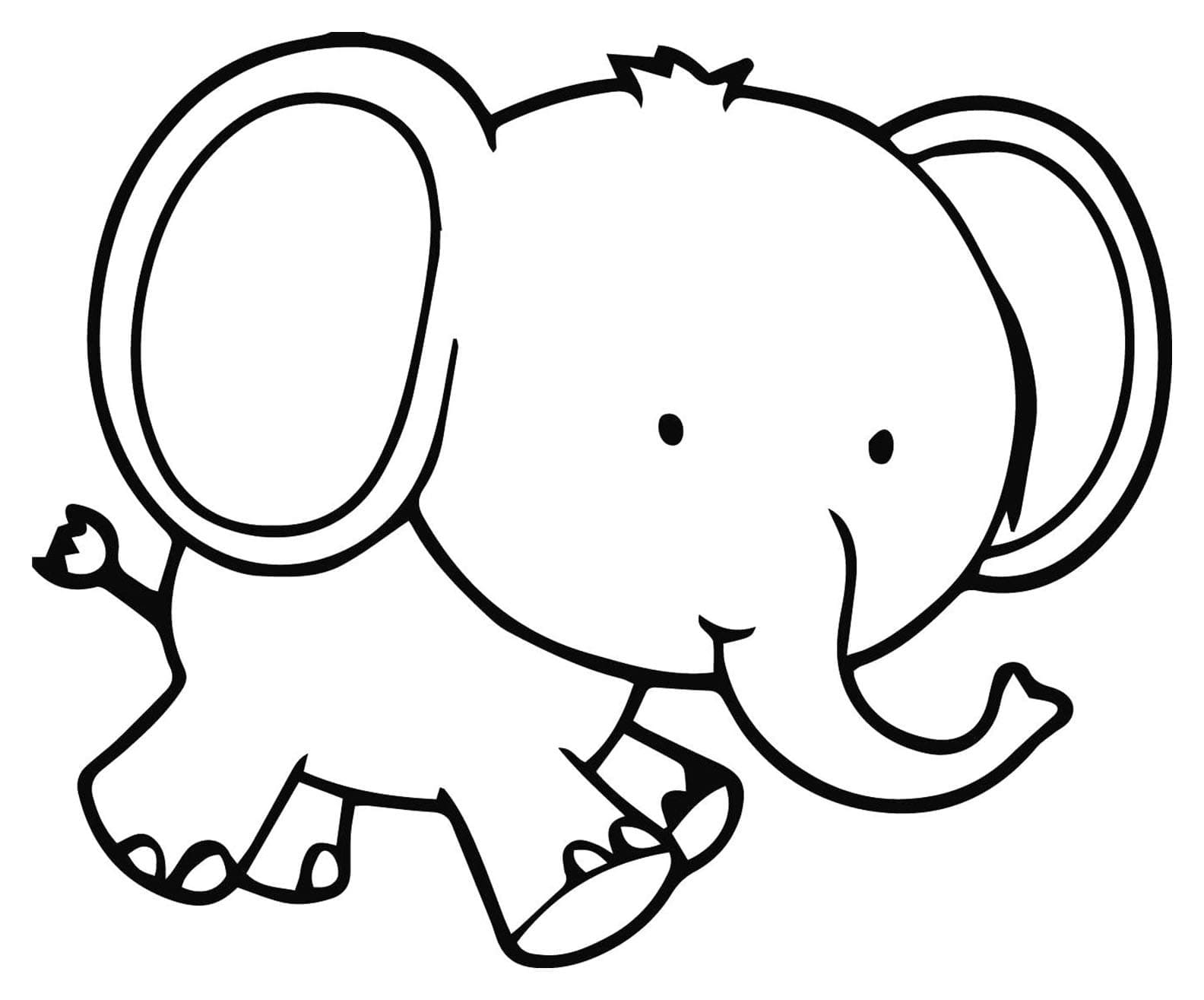 Desenho deElefante Fofo para colorir