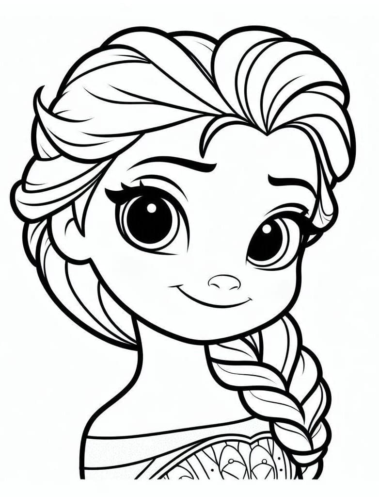 Desenho deElsa Fofinha para colorir