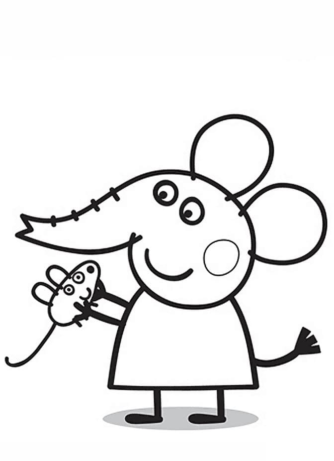 Desenho de Emily Elefante de Peppa Pig para colorir