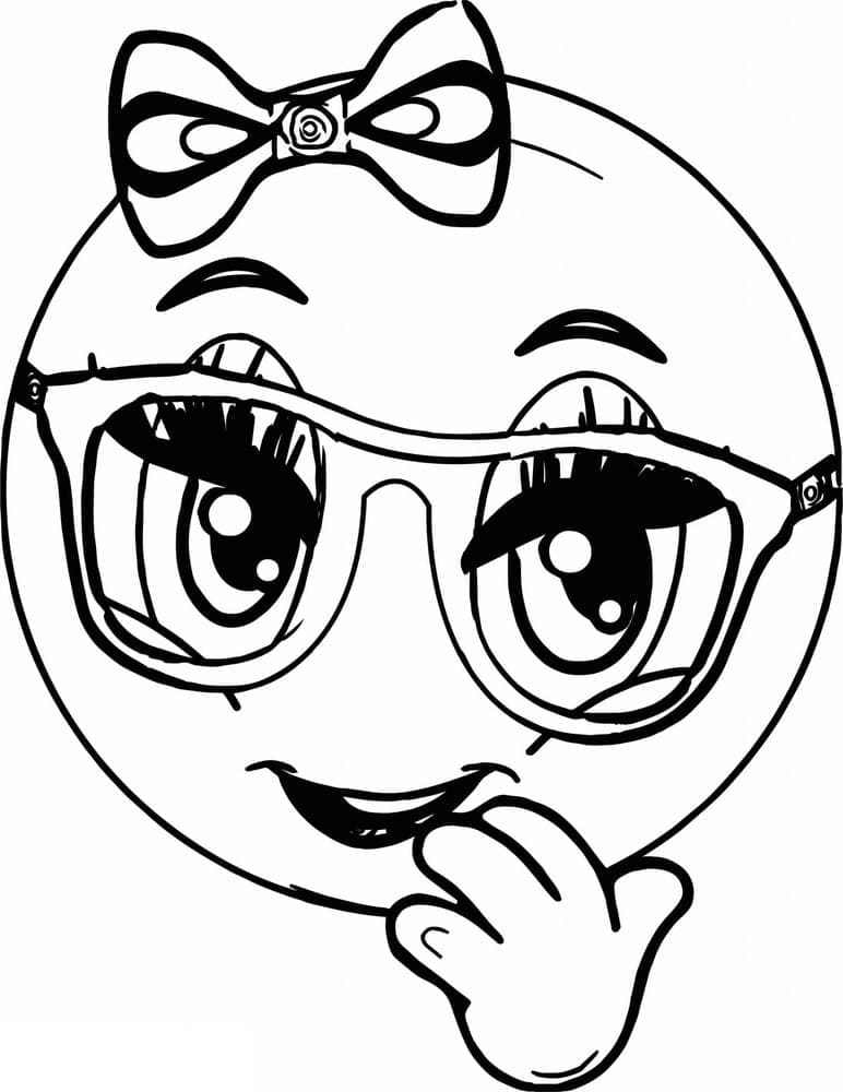 Desenho de Emoji Fofo para colorir