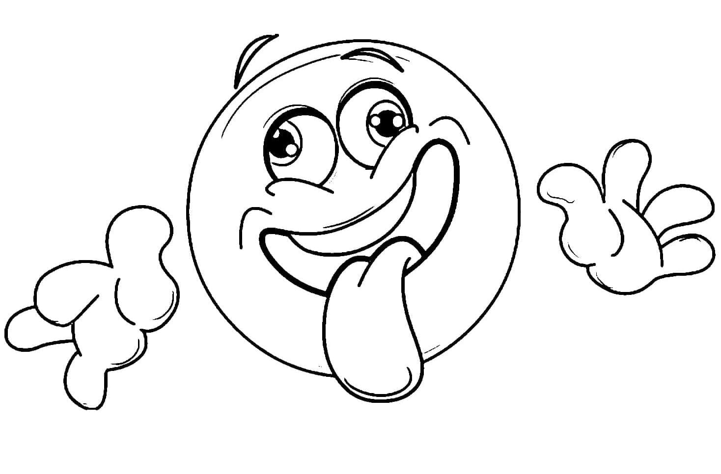 Desenho de Emoji Louco para colorir