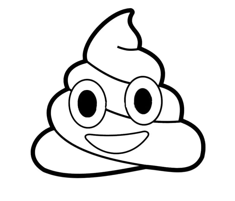 Desenho de Emoji de Cocô para colorir