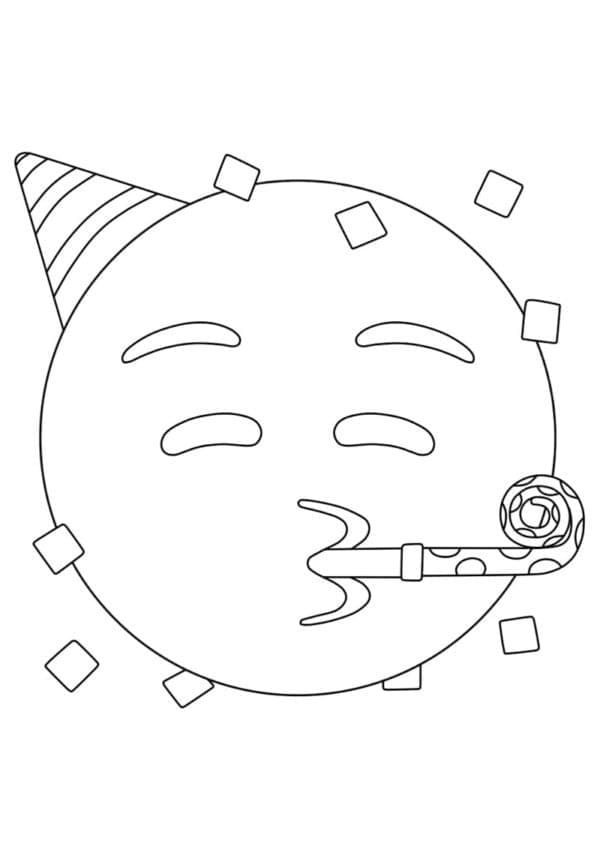 Desenho deEmoji de Festa para colorir