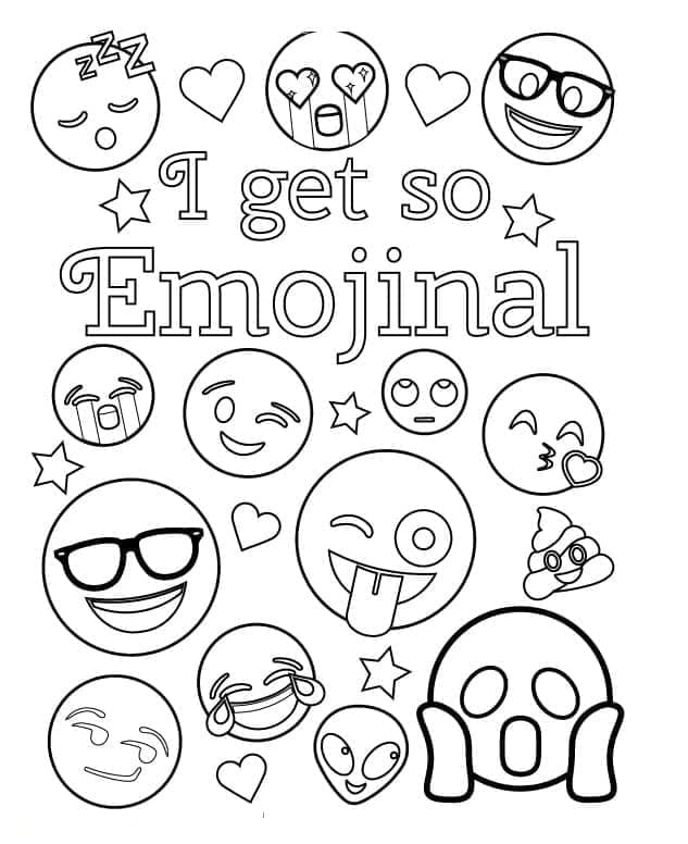 Desenho de Emojis Legais para colorir