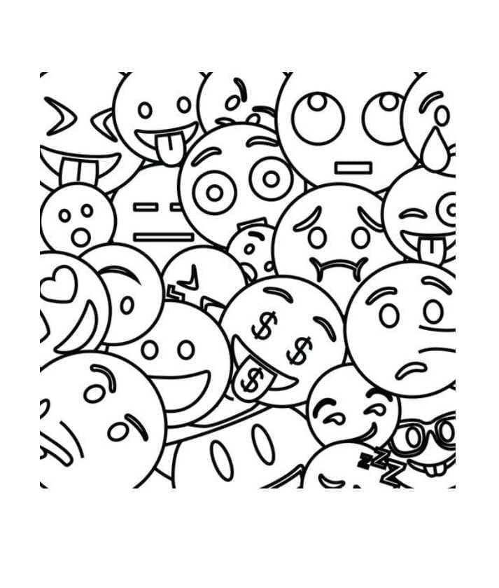 Desenho de Emojis para colorir