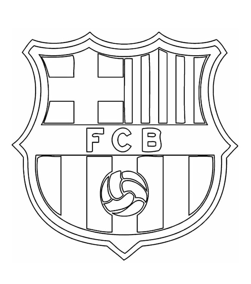 Desenhos de Escudo do Barcelona para colorir