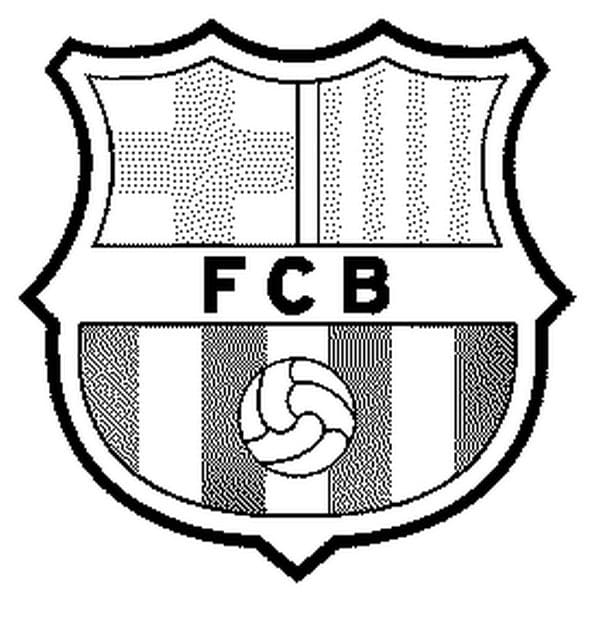 Desenho deEscudo do Barcelona Para Crianças para colorir