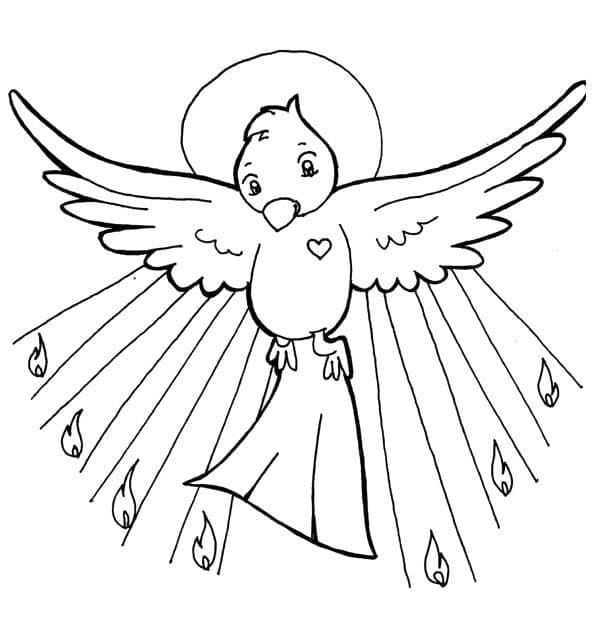 Desenho deEspirito Santo Para Crianças de 4 Ano para colorir