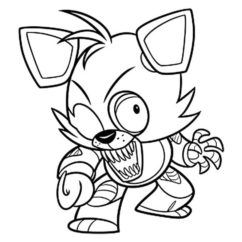 Desenho deFNAF Foxy Engraçado para colorir