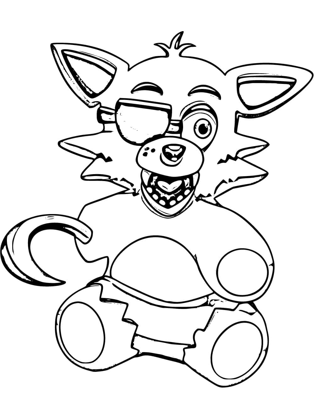 Desenho deFNAF Foxy Imprimível Grátis Para Crianças para colorir