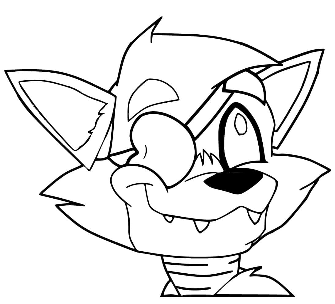 Desenho deFNAF Foxy Sorridente para colorir