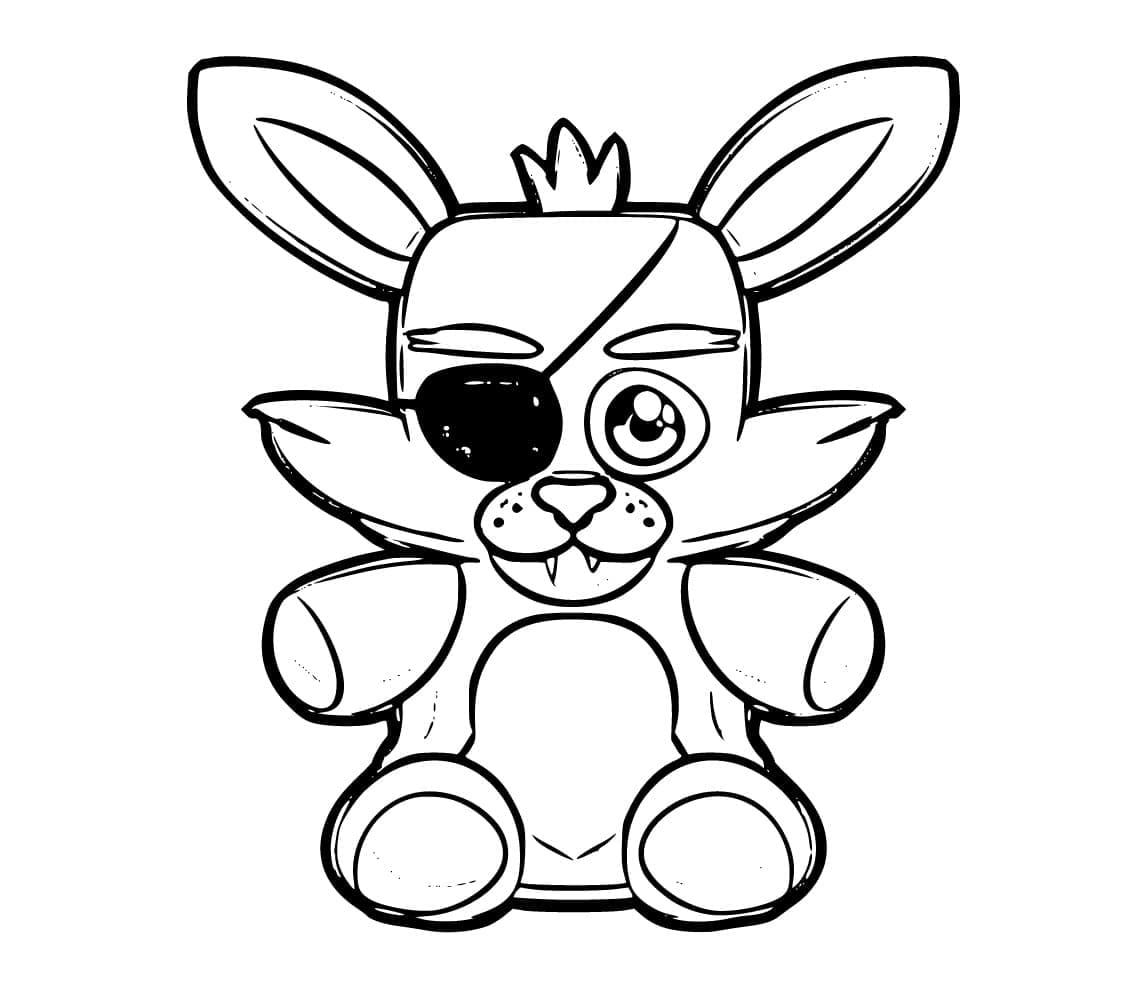 Desenho deFNAF Foxy de Brinquedo para colorir